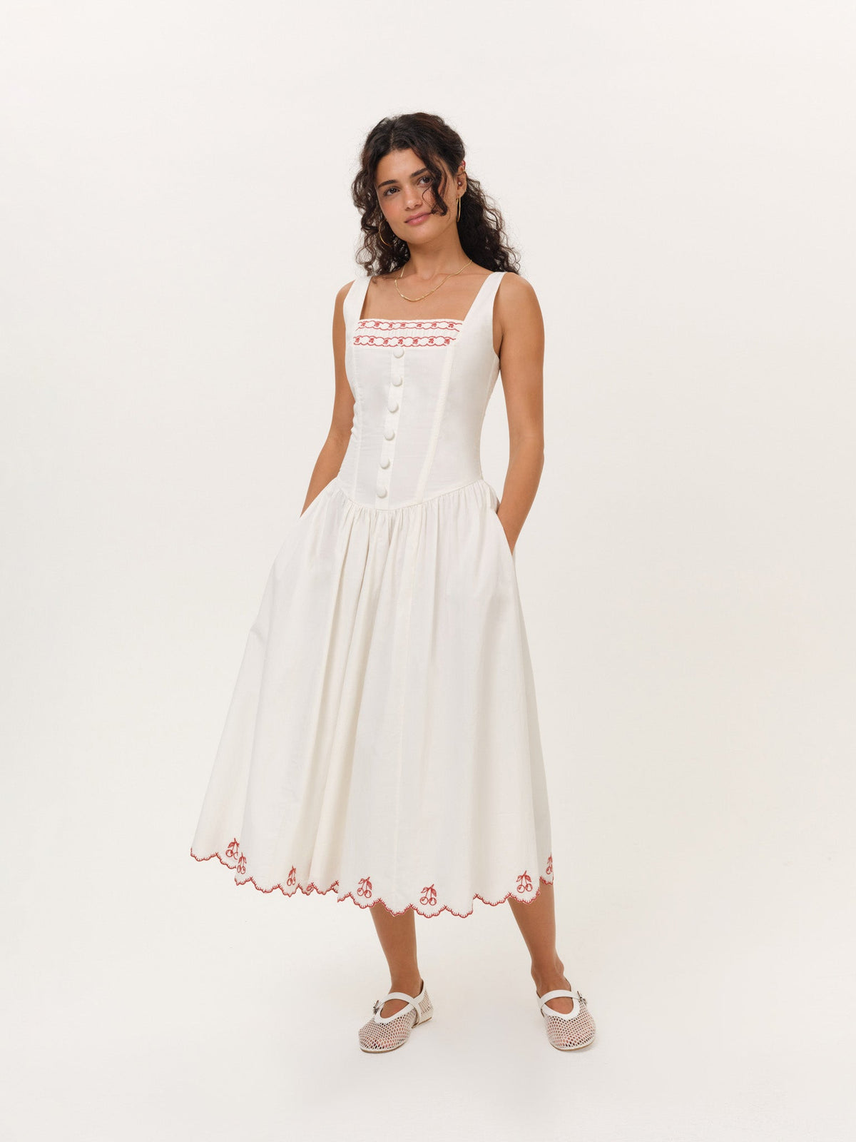 For Love & Lemons Emma Midi Dress