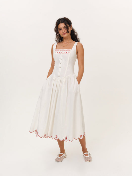 For Love & Lemons Emma Midi Dress