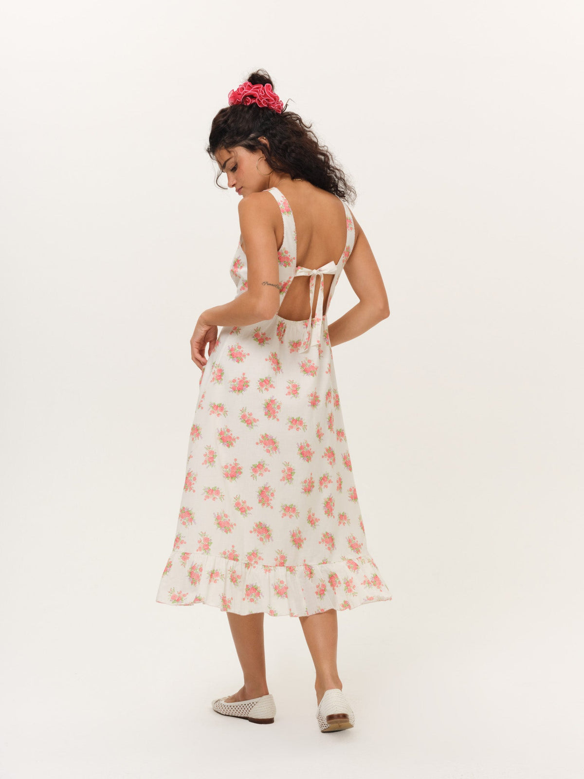 For Love & Lemons Julianne Floral Midi Dress