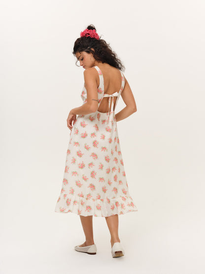 For Love & Lemons Julianne Floral Midi Dress