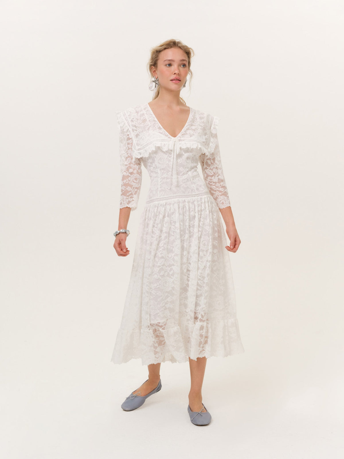 For Love & Lemons Lost at Sea Midi Dress