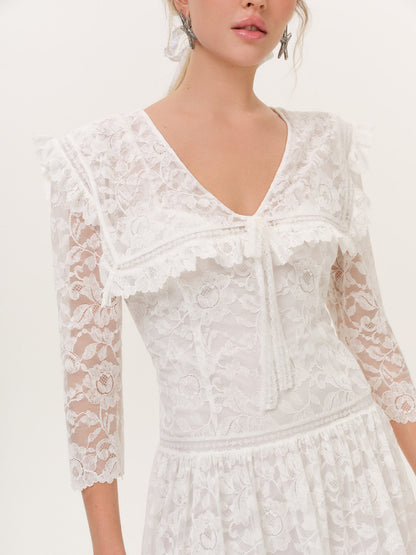 For Love & Lemons Lost at Sea Midi Dress