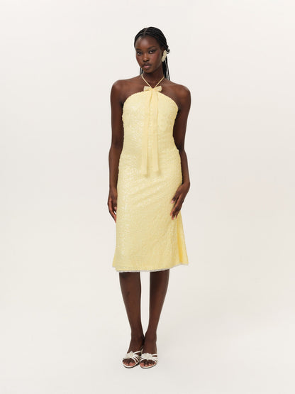 For Love & Lemons Lela Sequin Midi Dress