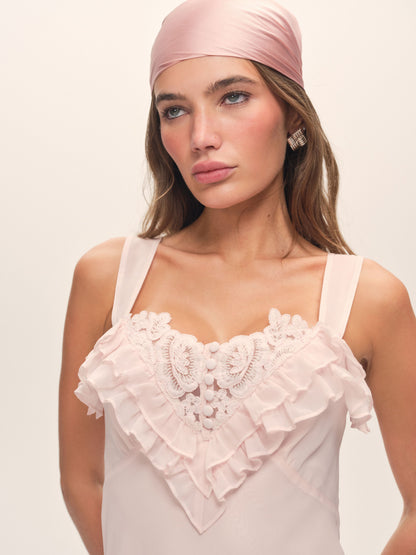 For Love & Lemons Sunset Maxi Slip Dress