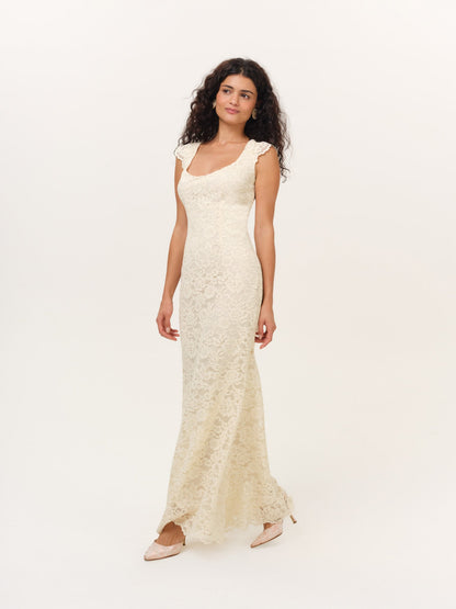 For Love & Lemons Cottage Lace Maxi Dress