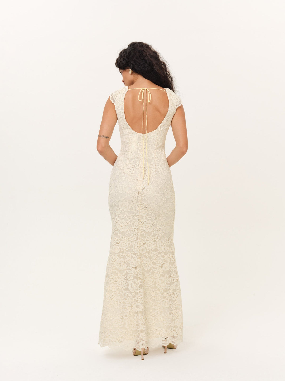 For Love & Lemons Cottage Lace Maxi Dress