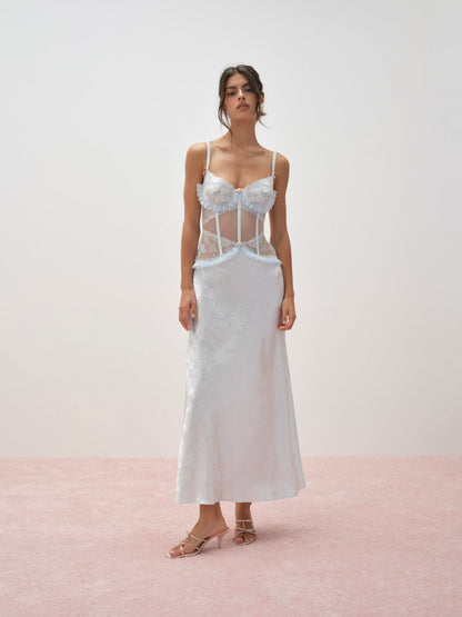 For Love & Lemons Maribel Maxi Slip Dress
