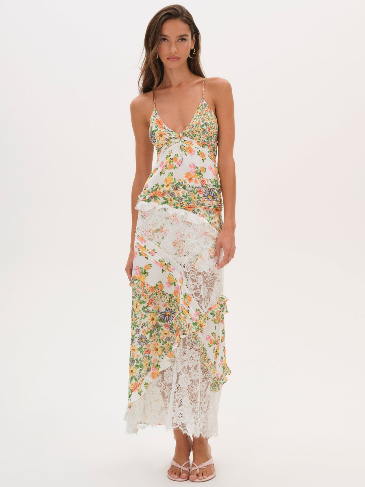 For Love & Lemons Rosalyn Maxi Dress