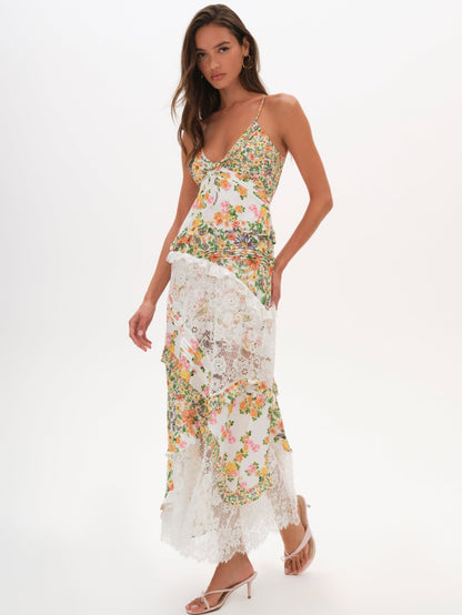 For Love & Lemons Rosalyn Maxi Dress