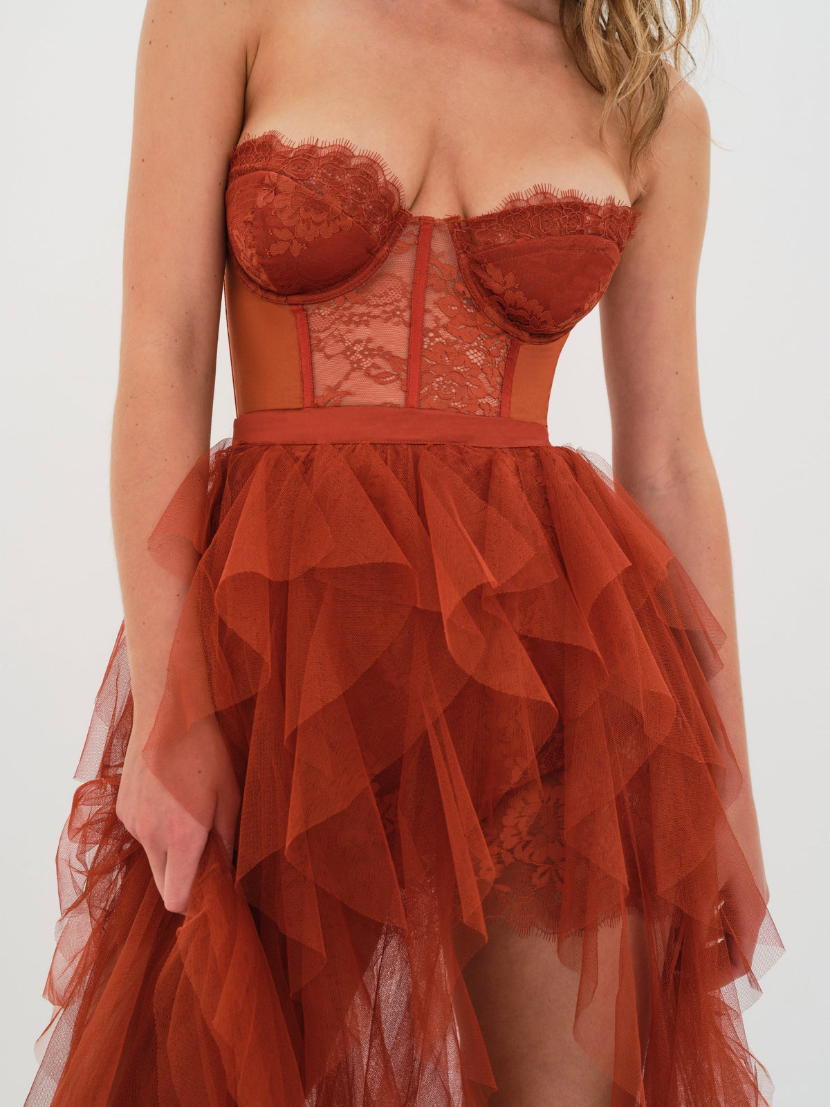 For Love & Lemons Bustier Gown