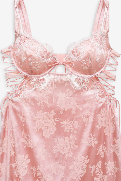 For Love & Lemons Le Fleur Slip Dress