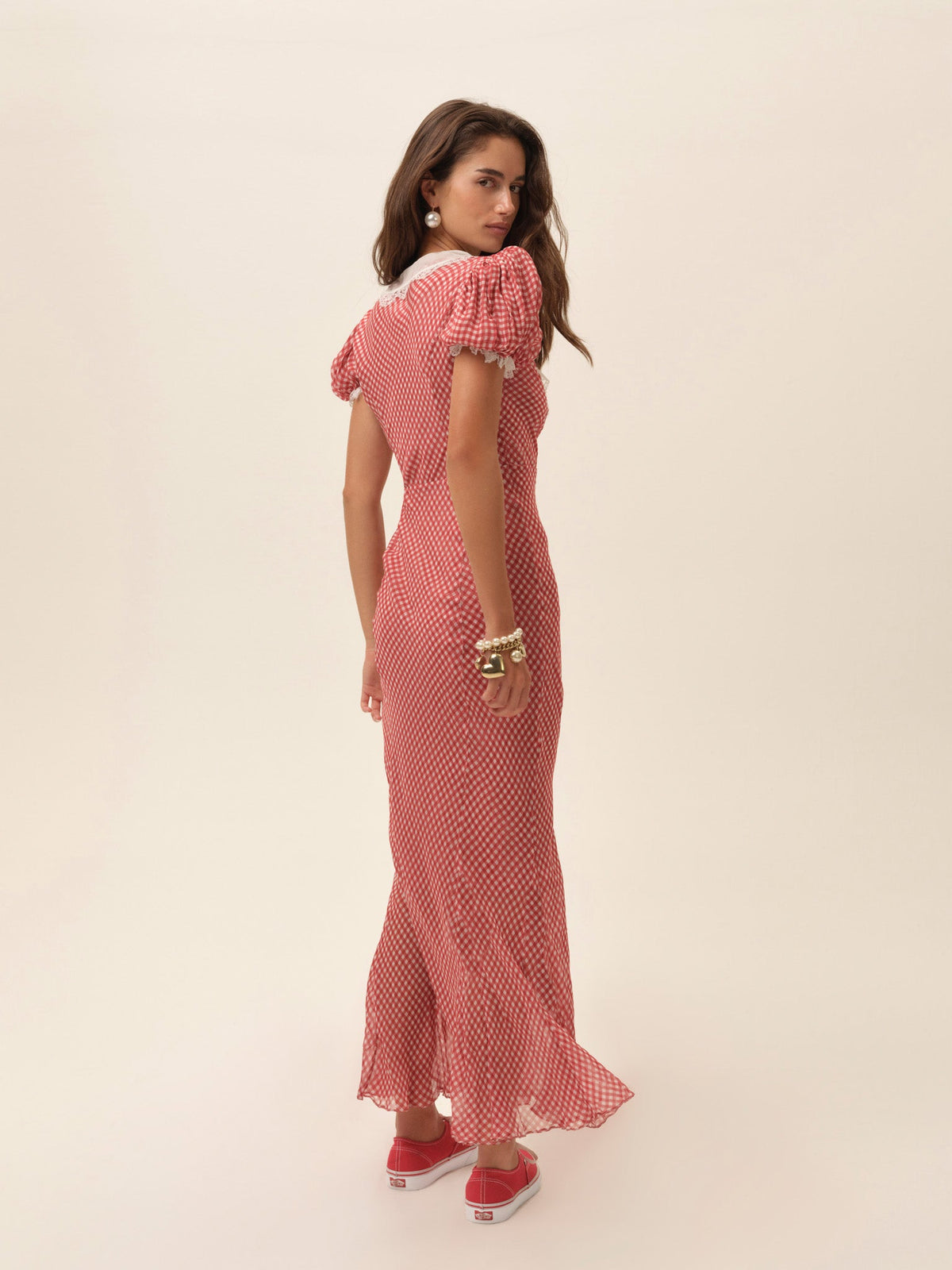 For Love & Lemons Bradford Gingham Maxi Dress