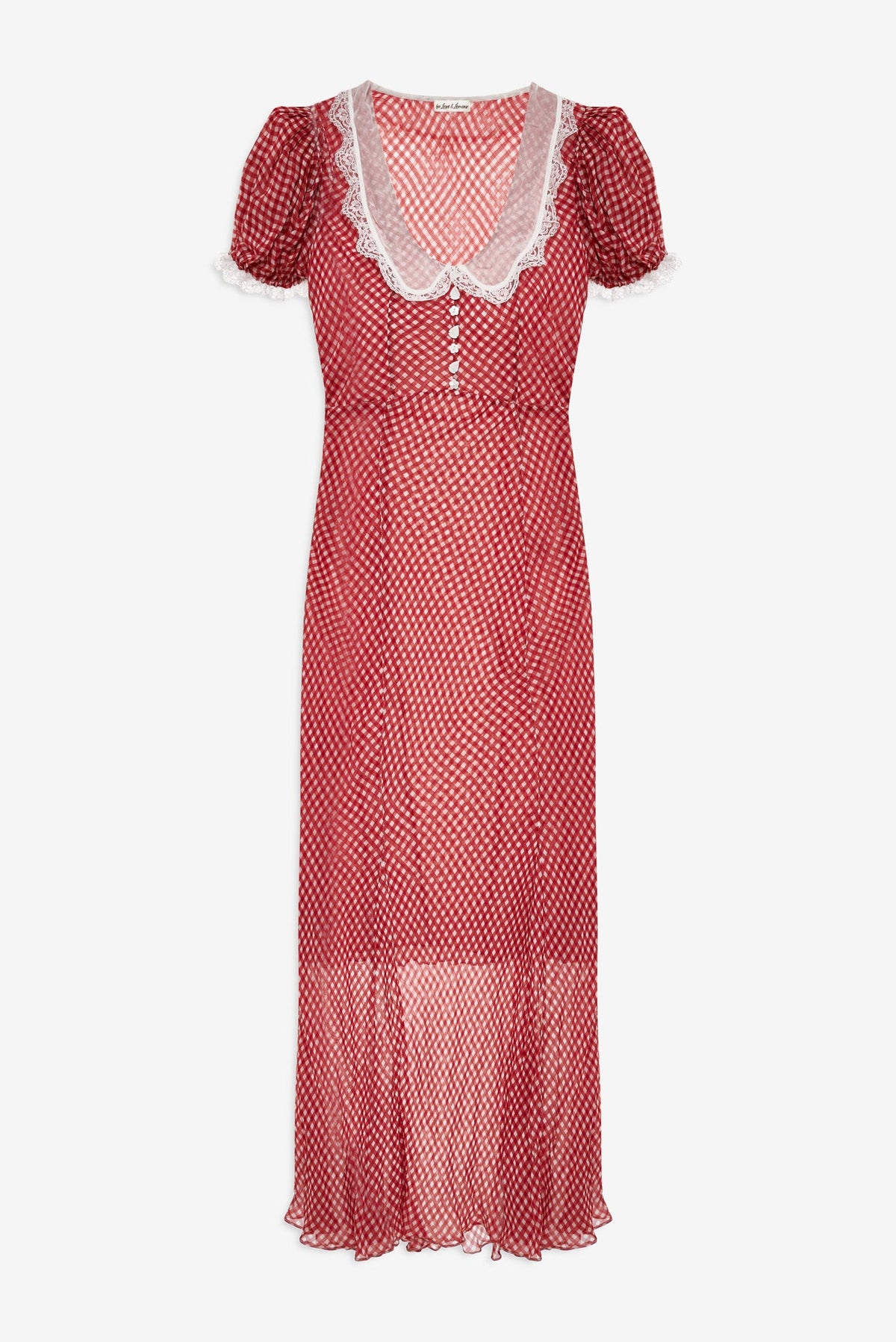 For Love & Lemons Bradford Gingham Maxi Dress