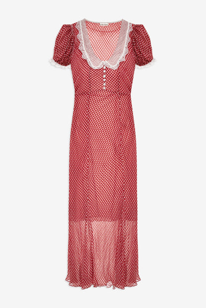 For Love & Lemons Bradford Gingham Maxi Dress