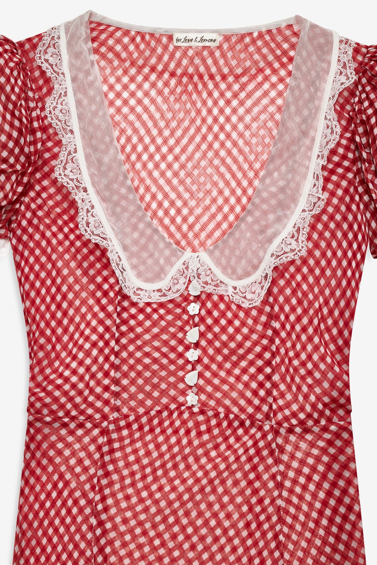For Love & Lemons Bradford Gingham Maxi Dress