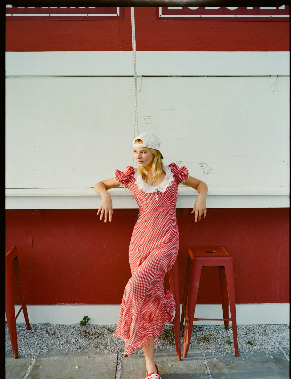 For Love & Lemons Bradford Gingham Maxi Dress