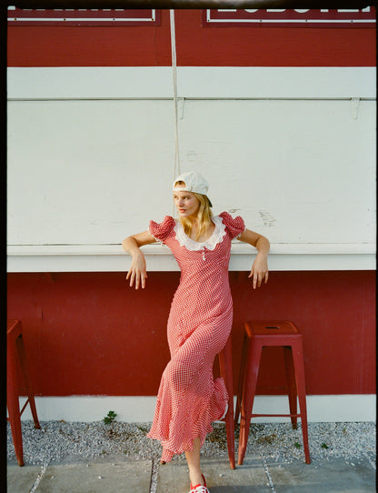 For Love & Lemons Bradford Gingham Maxi Dress