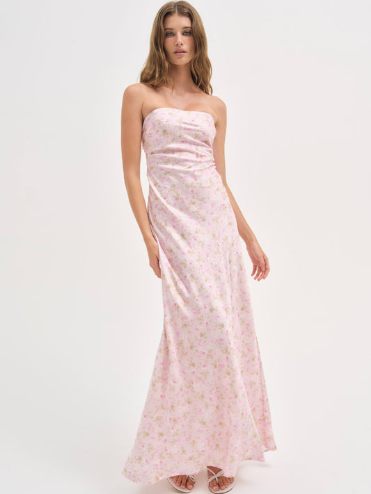 For Love & Lemons Carla Strapless Maxi Dress