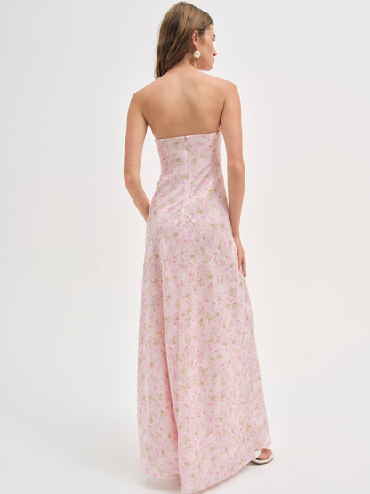 For Love & Lemons Carla Strapless Maxi Dress