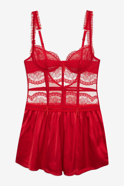 For Love & Lemons Fiona Lace Slip Dress