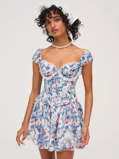 For Love & Lemons Audrey Floral Mini Dress