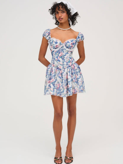 For Love & Lemons Audrey Floral Mini Dress