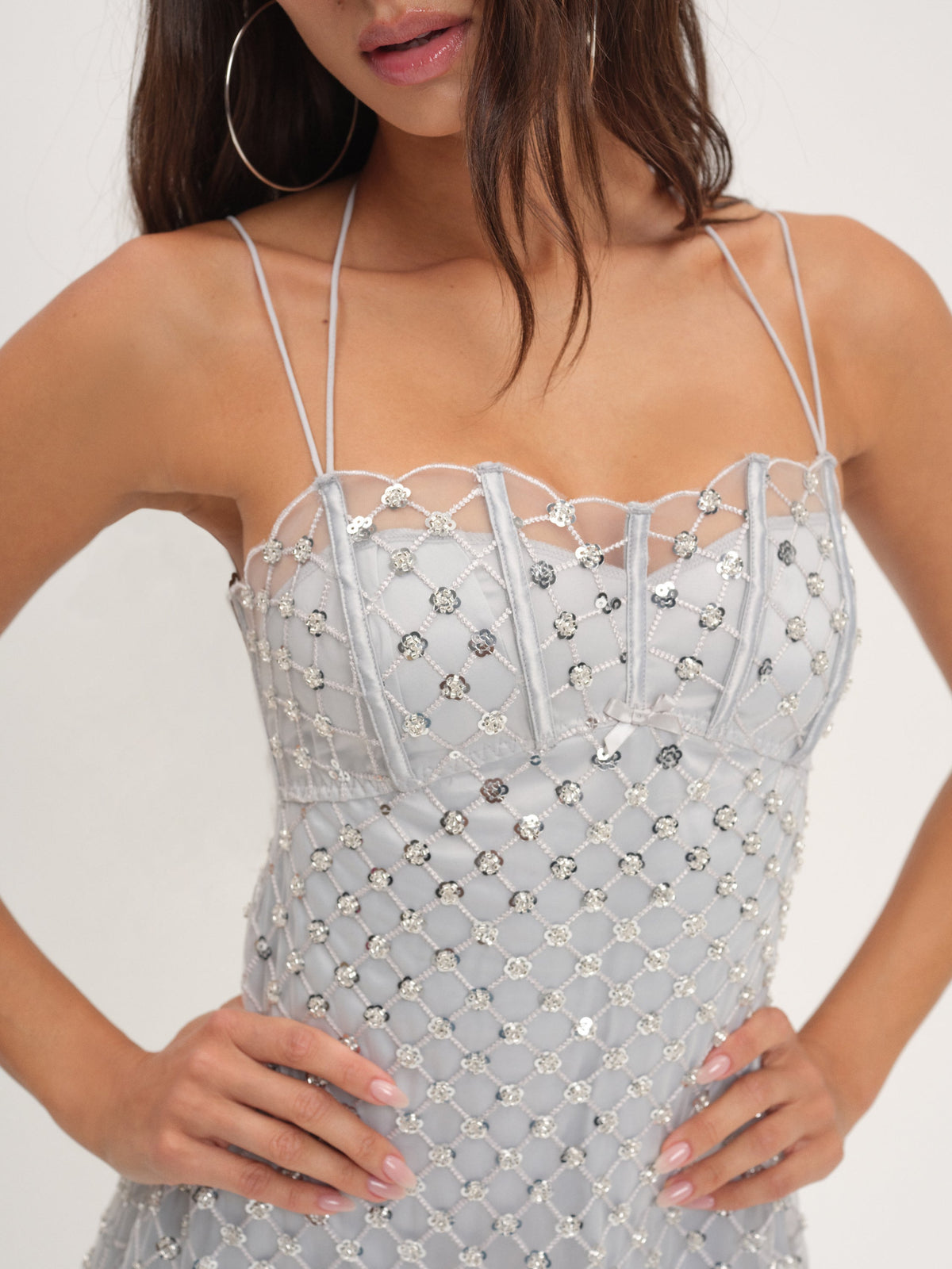 For Love & Lemons Dazzle Me Slip Dress