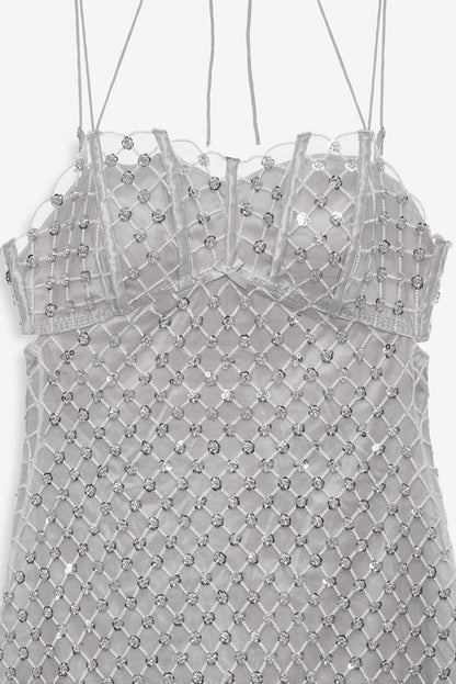 For Love & Lemons Dazzle Me Slip Dress