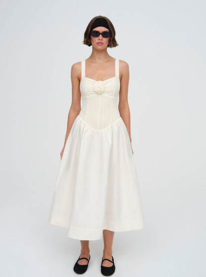 For Love & Lemons Billie Pointelle Midi Dress