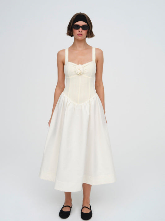 For Love & Lemons Billie Pointelle Midi Dress