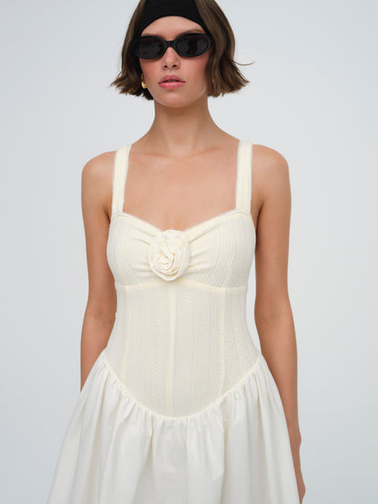 For Love & Lemons Billie Pointelle Midi Dress