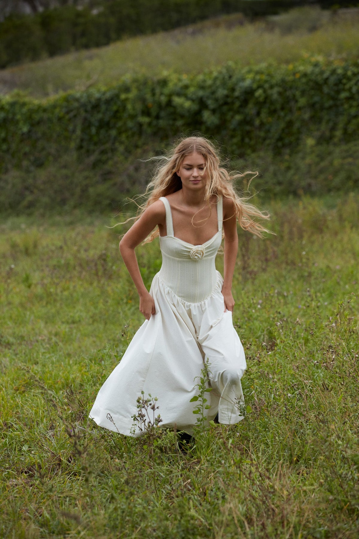 For Love & Lemons Billie Pointelle Midi Dress