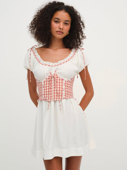 For Love & Lemons Georgia Corset Slip Dress