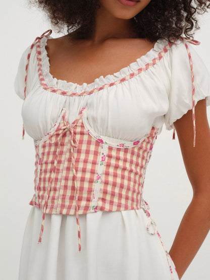For Love & Lemons Georgia Corset Slip Dress