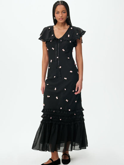 For Love & Lemons Rose Vine Maxi Dress