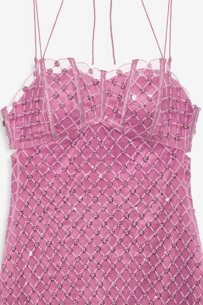 For Love & Lemons Dazzle Me Slip Dress