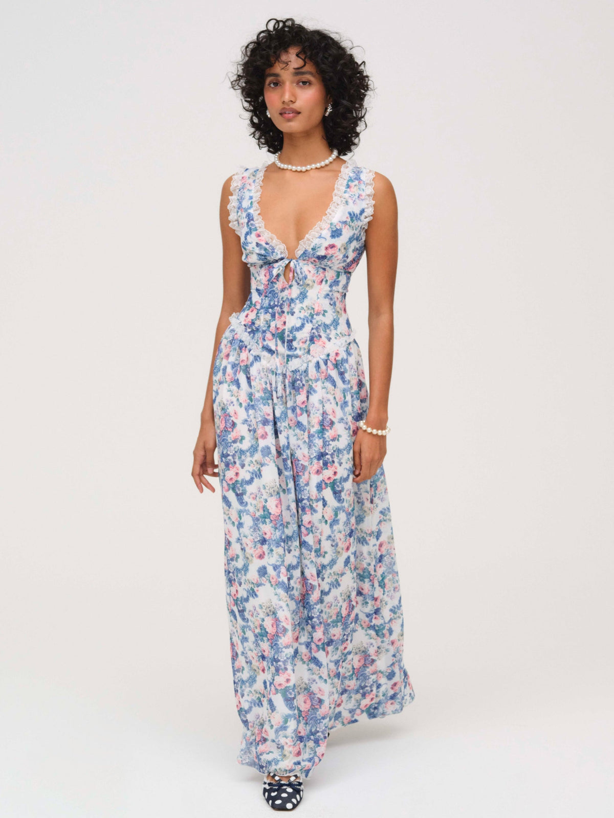 For Love & Lemons Audrey Floral Maxi Dress