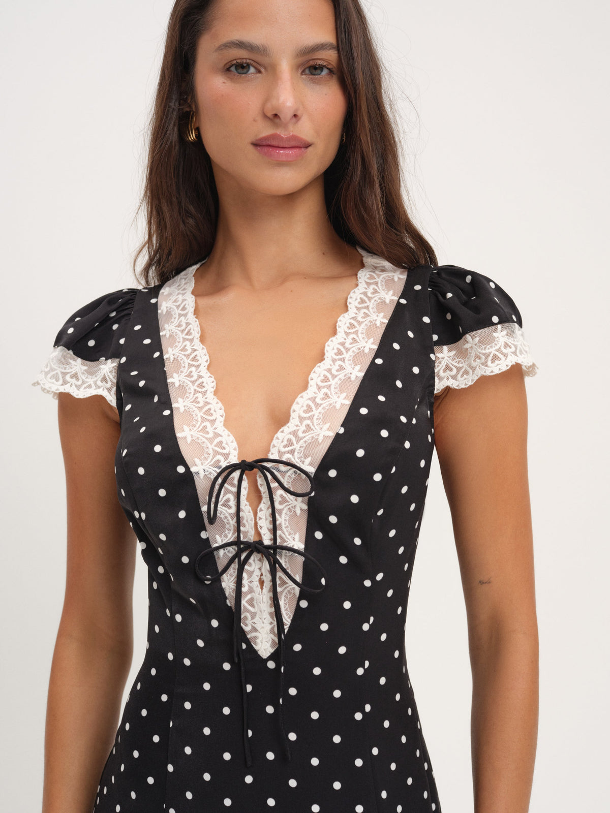 For Love & Lemons Cross Your Heart Midi Dress