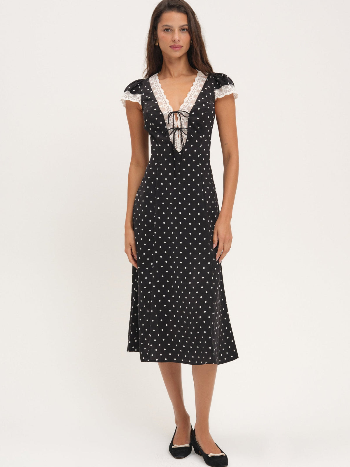 For Love & Lemons Cross Your Heart Midi Dress