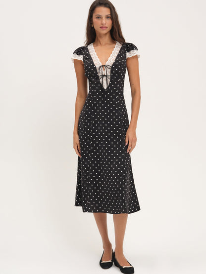 For Love & Lemons Cross Your Heart Midi Dress