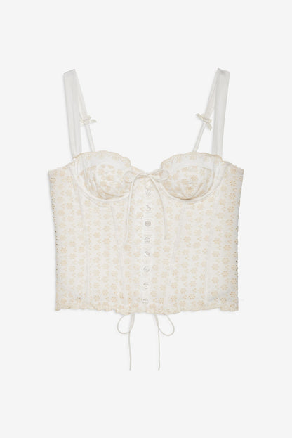 For Love & Lemons Eyelet Rose Bustier