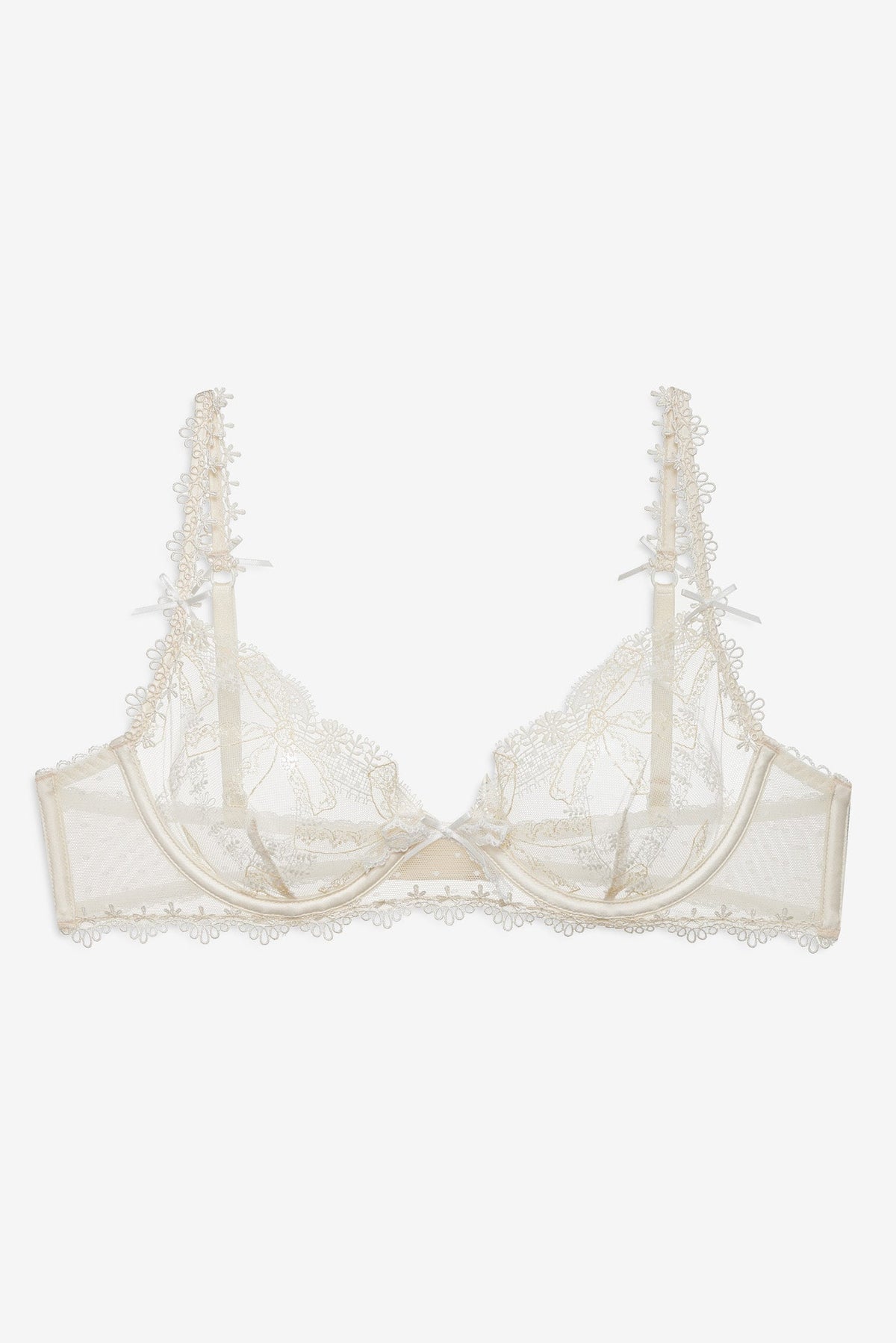 For Love & Lemons Chantilly Bows Underwire Bra
