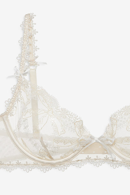 For Love & Lemons Chantilly Bows Underwire Bra