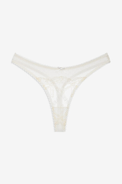 For Love & Lemons Chantilly Bows Thong Panty