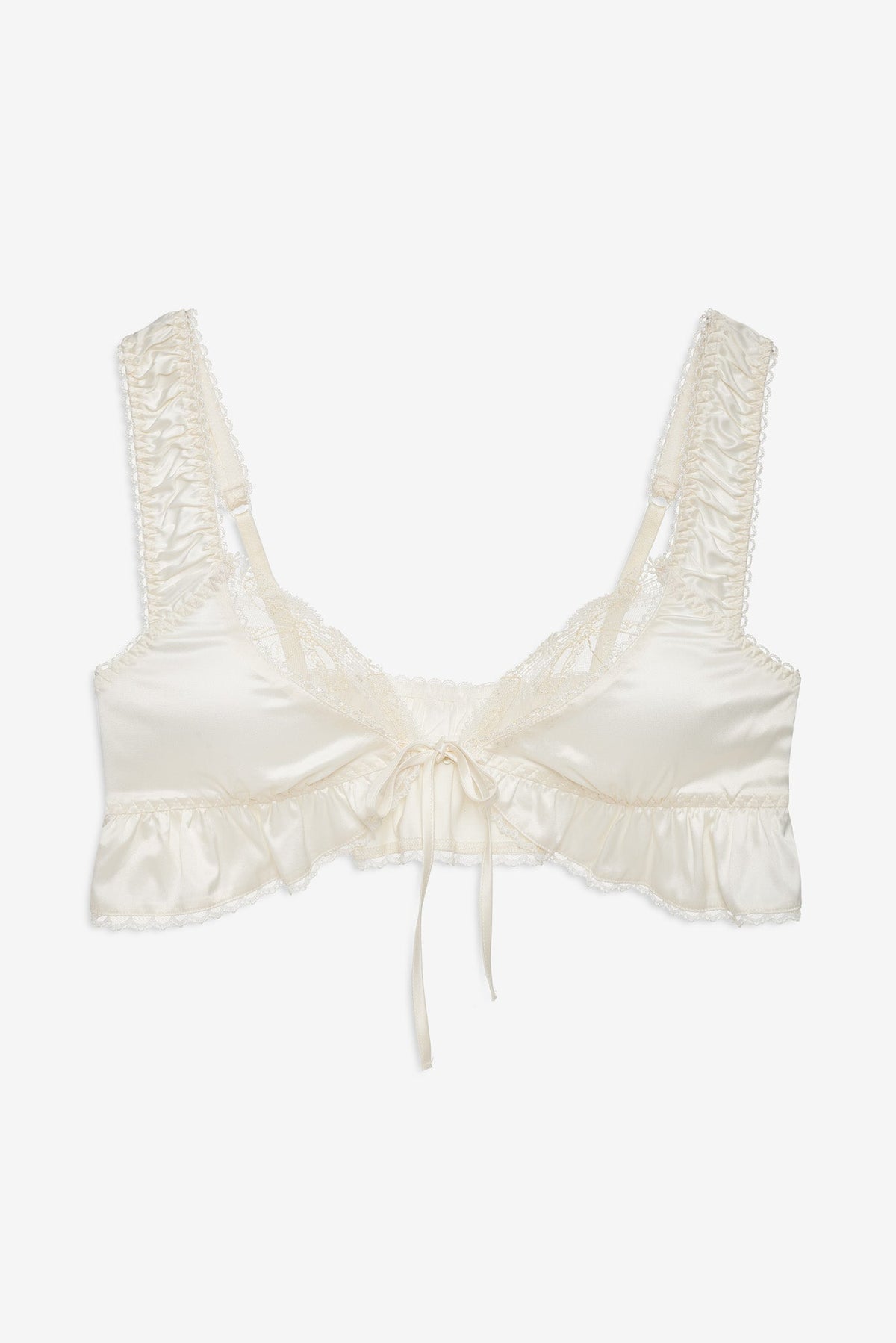 For Love & Lemons Chantilly Bows Ruffle Bralette
