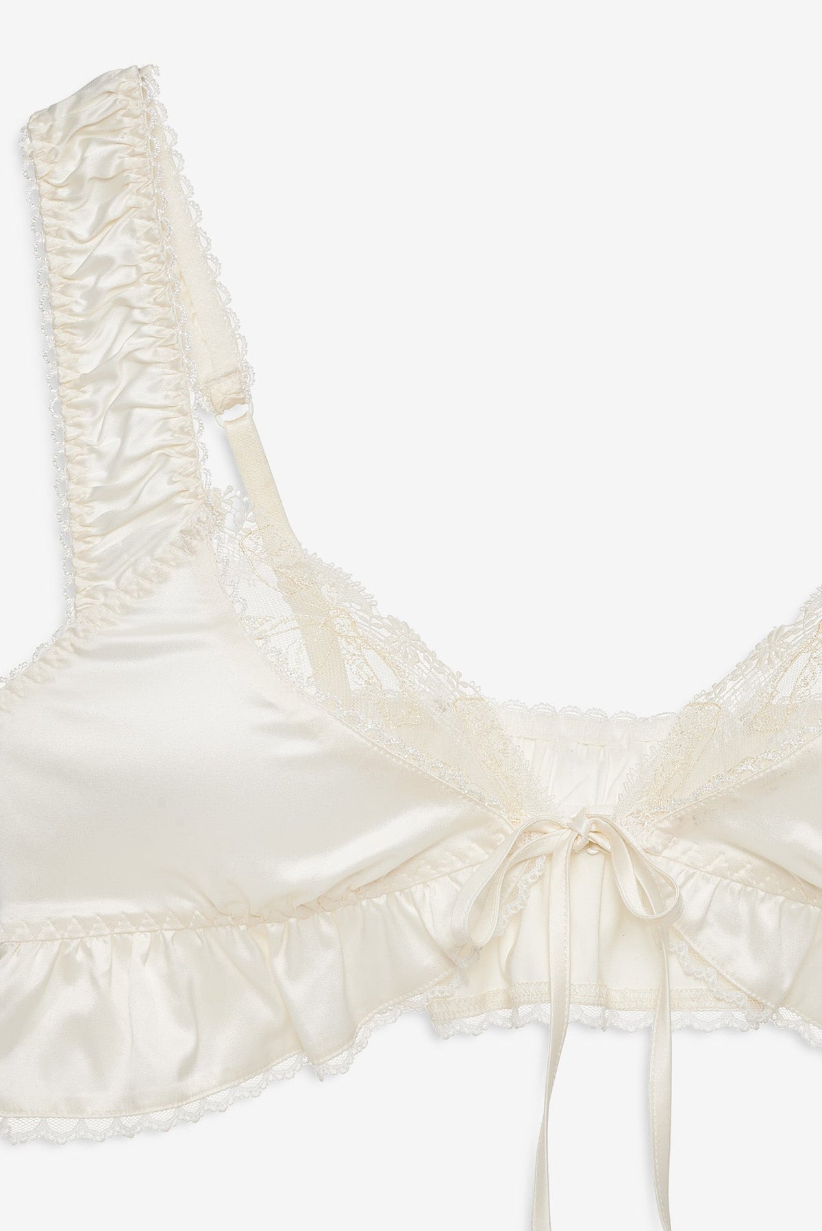 For Love & Lemons Chantilly Bows Ruffle Bralette