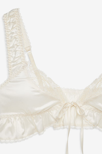 For Love & Lemons Chantilly Bows Ruffle Bralette