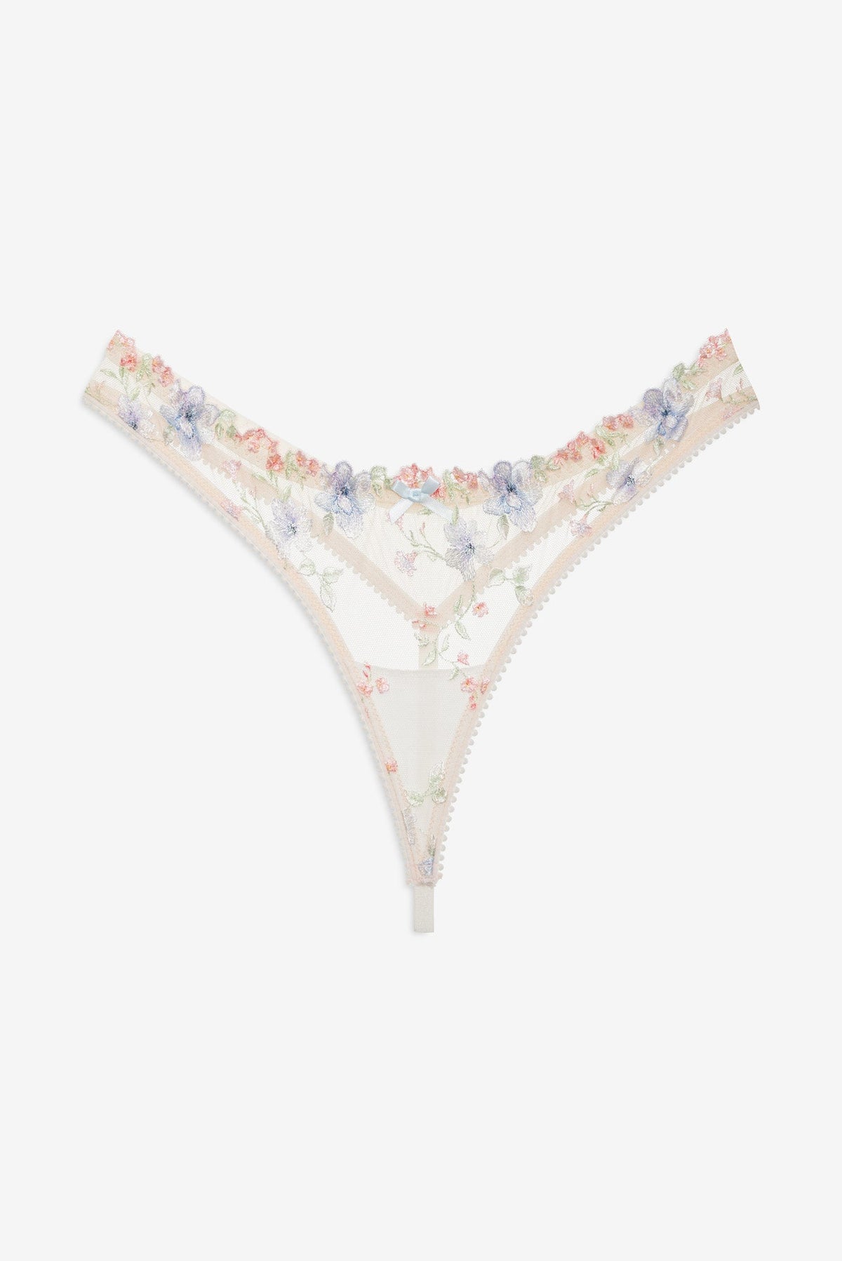For Love & Lemons Peachy Keen Floral Thong Panty