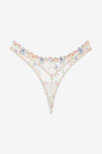 For Love & Lemons Peachy Keen Floral Thong Panty