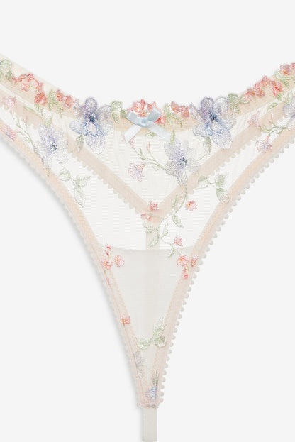 For Love & Lemons Peachy Keen Floral Thong Panty
